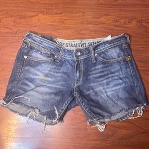 G-Star dark blue denim shorts